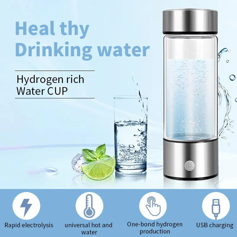 Electric Hydrogen Water Generator Bottle