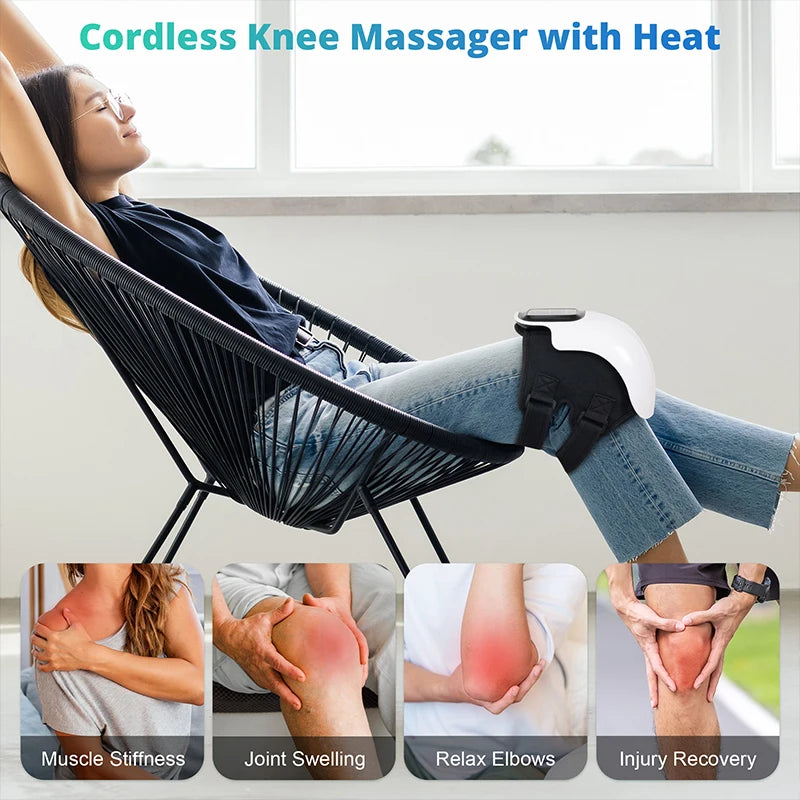 Electric Wireless Heating Massage Knee Pad